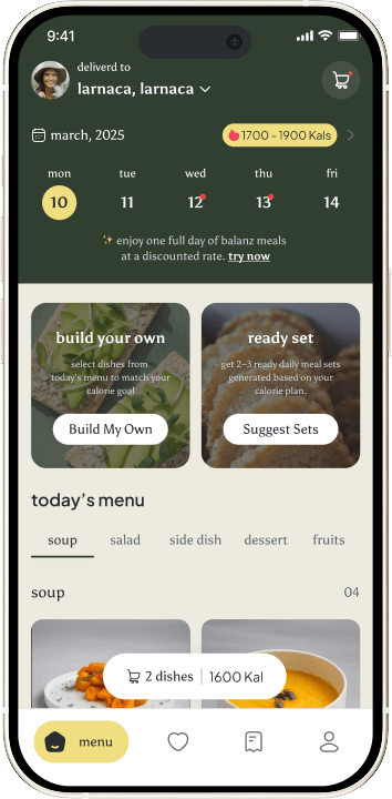Build your menu screen