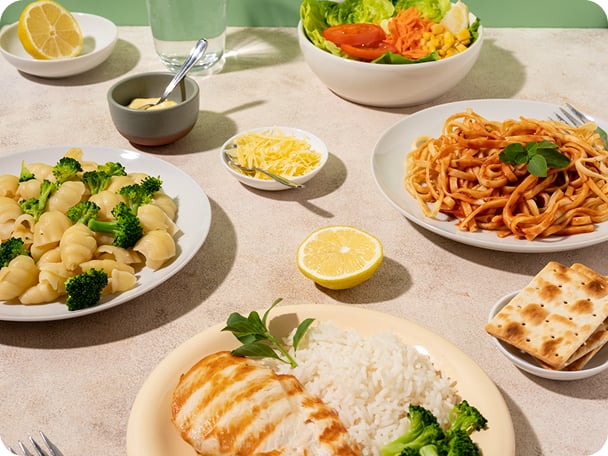 Delicious balanced meal